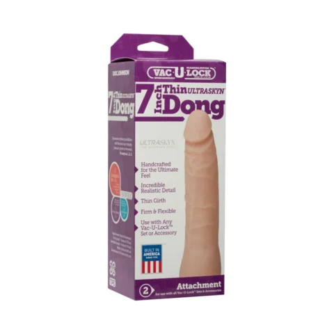 Vac-U-Lock- 7-Inch Thin Dong – ULTRASKYN White