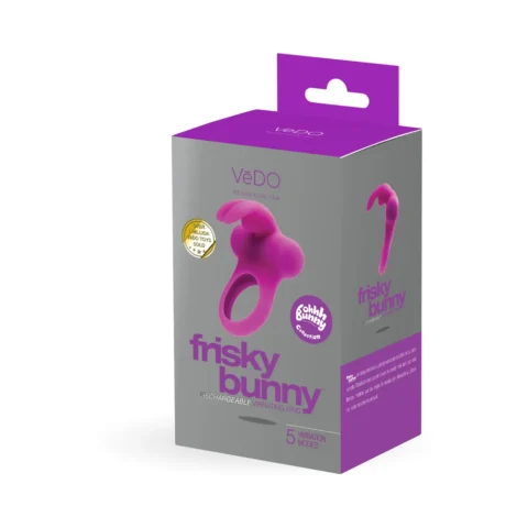 VeDO Frisky Bunny Rechargeable Vibrating Ring – Perfectly Purple