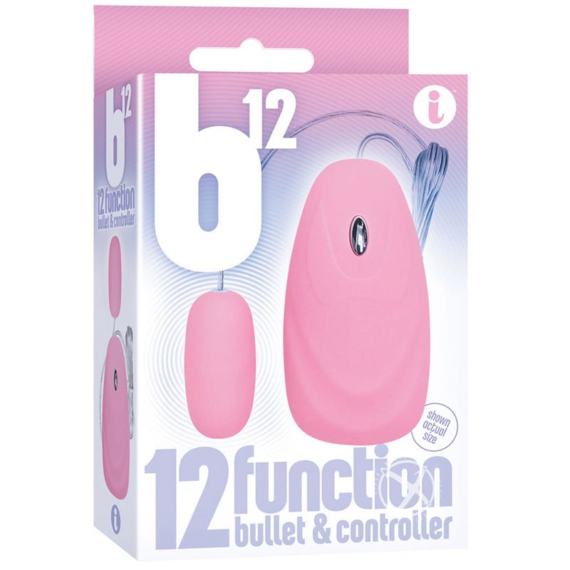 The 9”s B12 Bullet 12 Function Bullet & Remote Pink