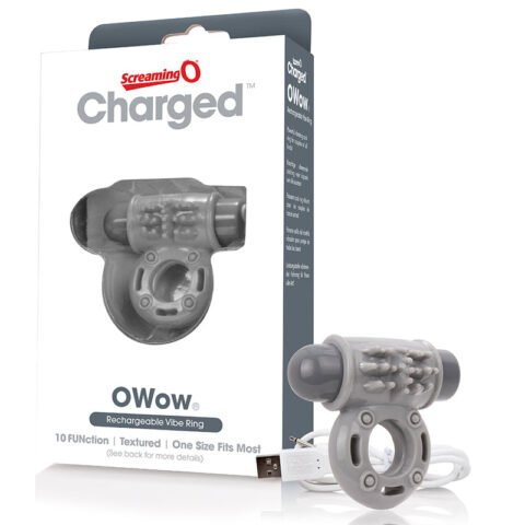 Screaming O Charged OWow Vooom Vibrating Cock Ring – Grey