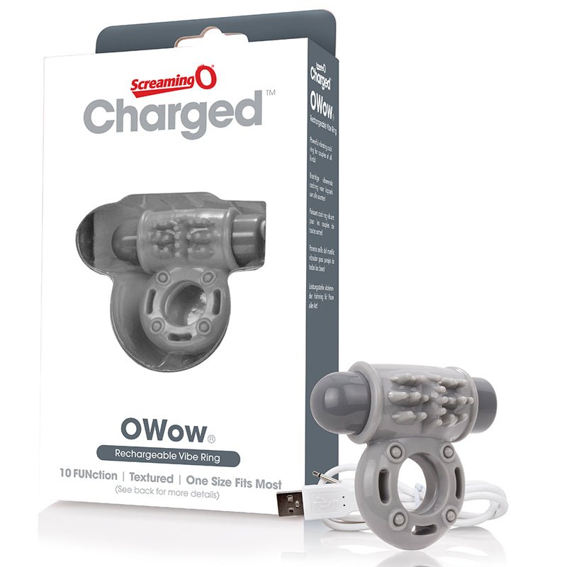 Screaming O Charged OWow Vooom Vibrating Cock Ring – Grey