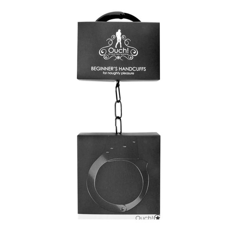 Ouch! Beginner”s Metal Handcuffs With Quick-Release Black