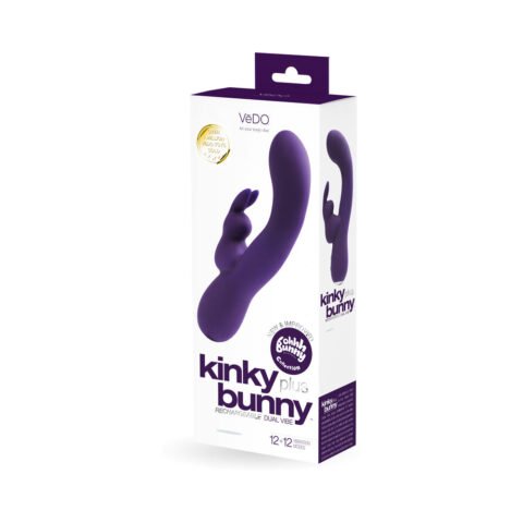 VeDO Kinky Bunny Rechargeable Rabbit Vibrator – Deep Purple