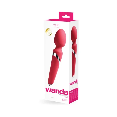 VeDO Wanda Rechargeable Wand Vibe – Foxy Pink