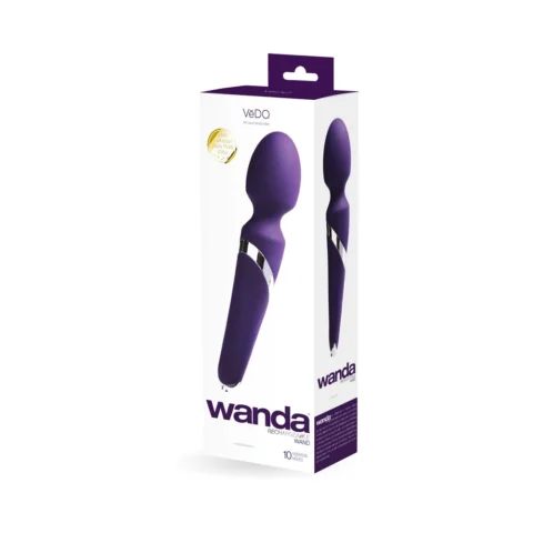 VeDO Wanda Rechargeable Wand Vibe – Deep Purple