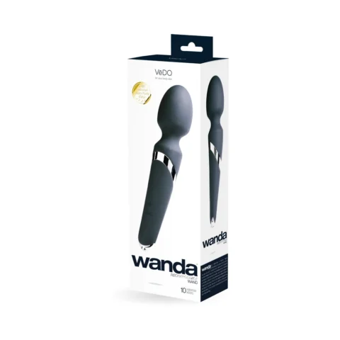 VeDO Wanda Rechargeable Wand Vibe – Just Black