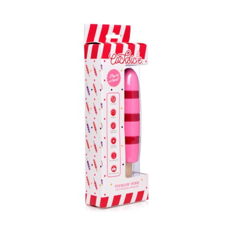 Cocksicle Ticklin” Pink 10X Popsicle Vibrator