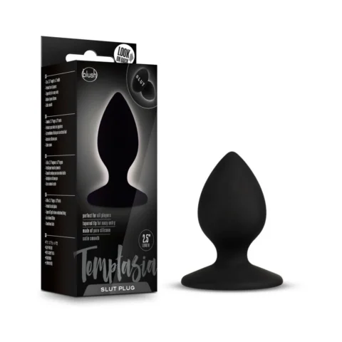 Temptasia ”Slut” Silicone Anal Plug Black