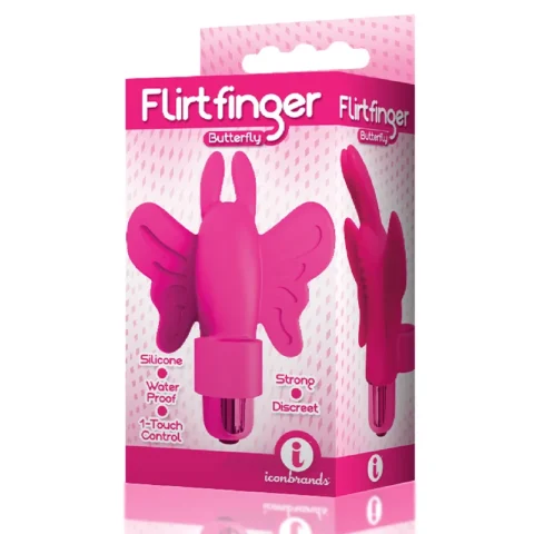 The 9”s Flirt Finger Butterfly Finger Vibrator Pink