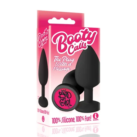 The 9”s Booty Calls Silicone Butt Plug Black Bad Girl