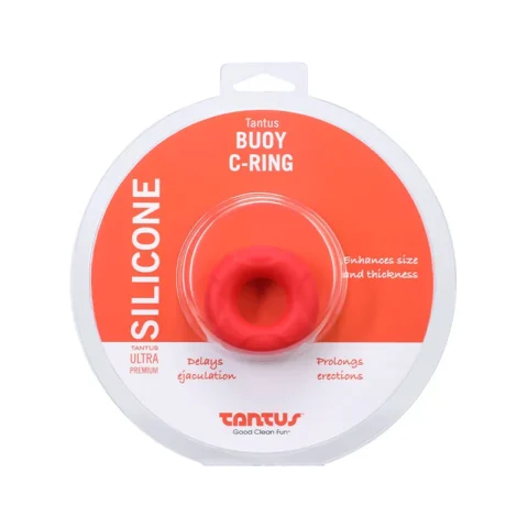 Tantus Buoy C-Ring Medium Crimson