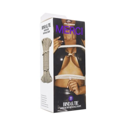 Merci Bind & Tie 6mm Hemp Bondage Rope 50 ” Natural