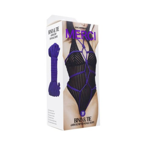 Merci Bind & Tie 6mm Hemp Bondage Rope 30 ” Violet