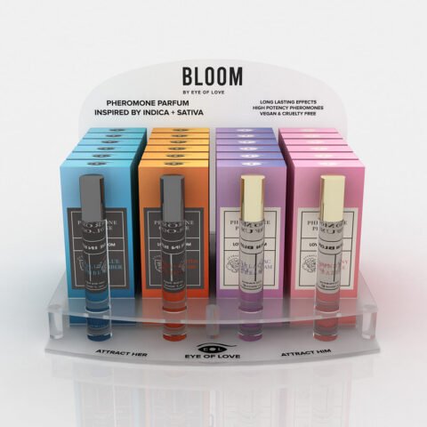 Eye of Love Bloom Pheromone 10 ml Display 4×6 Prepack with Testers – Acrylic