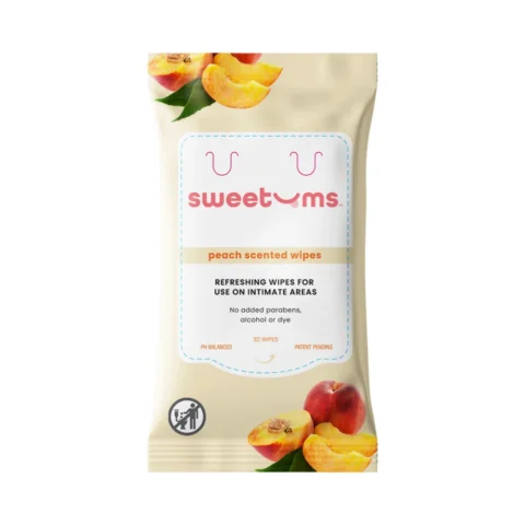 Sweetums Intimate Wipes Peach Scent (Unflavored) 30-Pack