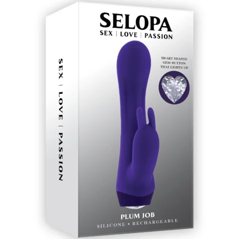 Selopa Plum Job Rechargeable Vibrating Dual Stimulator Silicone Purple