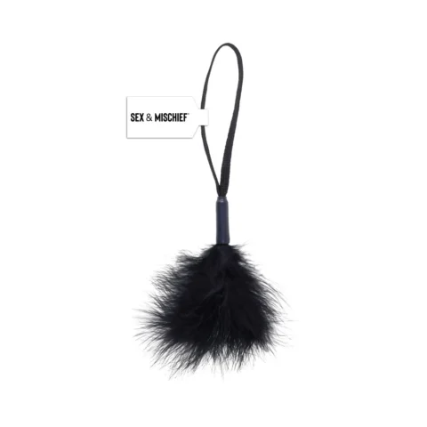 Sportsheets Sex & Mischief Peaches ”n CreaMe Wrist Feather Tickler Black
