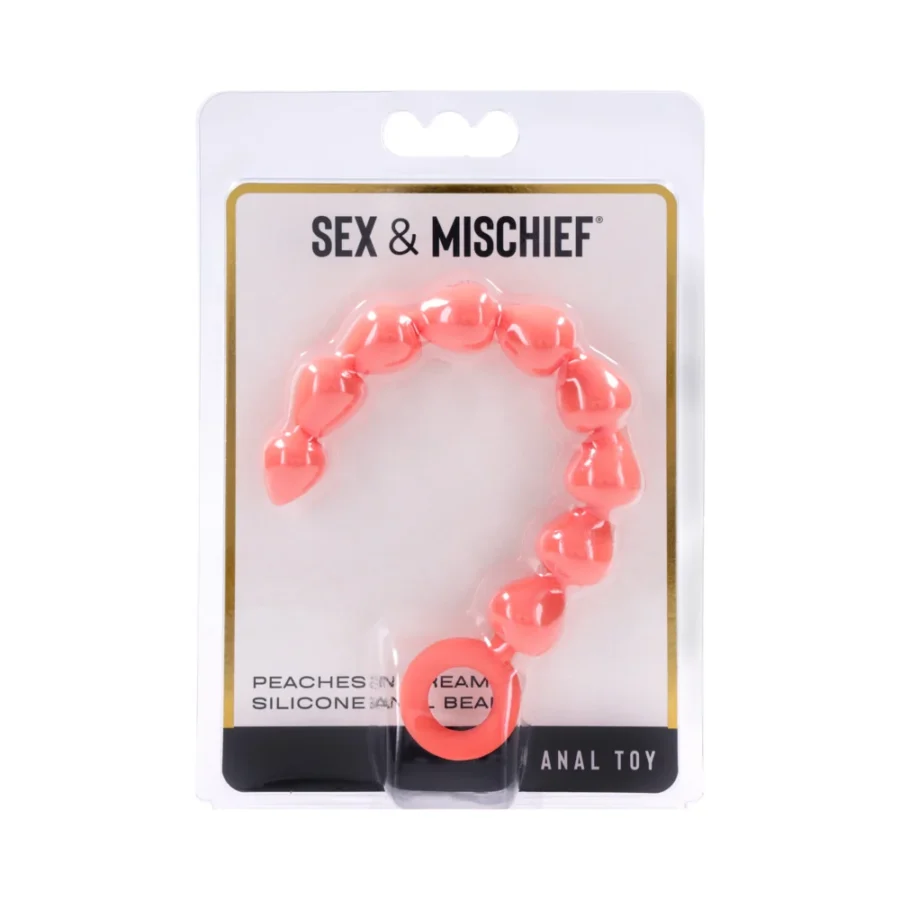 Sportsheets Sex & Mischief Peaches ”n CreaMe Silicone Anal Beads
