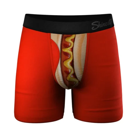 Shinesty The Coney Islands Hot Dog Ball Hammock Pouch Underwear with Fly 2XL