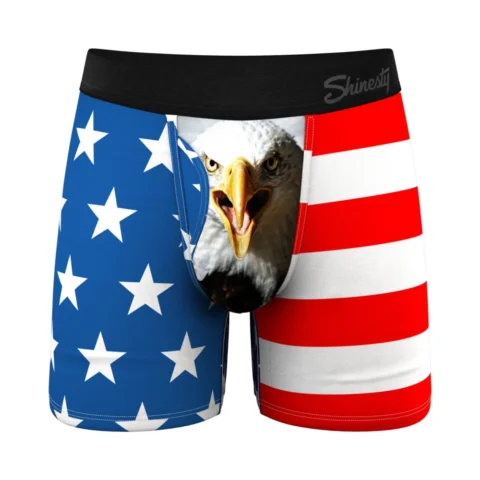 Shinesty The Mascot American Flag Ball Hammock Pouch Underwear with Fly XS