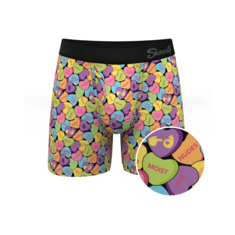 Shinesty The Candy Crush Candy Hearts Ball Hammock Pouch Underwear with Fly 2XL