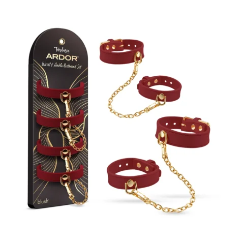 Temptasia Ardor Wrist & Ankle Restraints Red