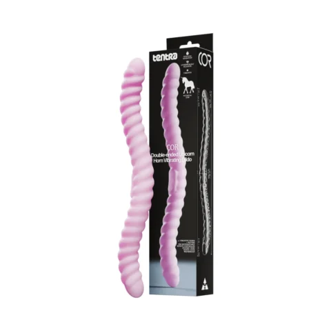 Tentra Cor Unicorn Horn Double-Ended Vibrating Dildo Pink
