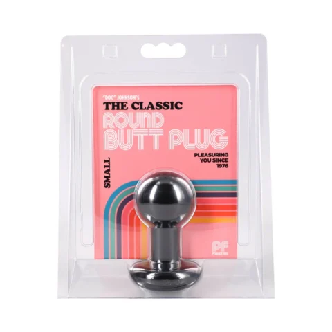 The Classic Round Butt Plug Black Small