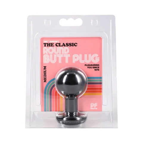 The Classic Round Butt Plug Black Medium
