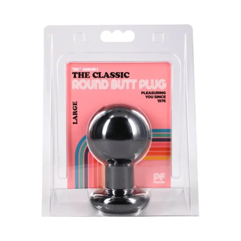 The Classic Round Butt Plug Black Large