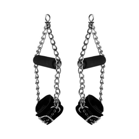 Strict Leather Fur Lined Nubuck Suspension Cuffs with Grip