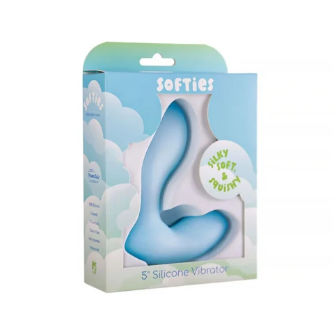 Softies Silicone Vibrator 5 in. Blue
